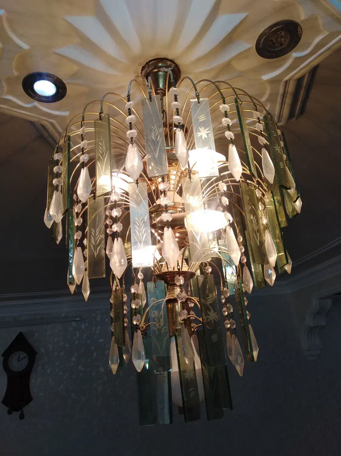 ۲ عدد لوستر کریستالی|لوستر و چراغ آویز|مشهد, کوی پلیس|دیوار