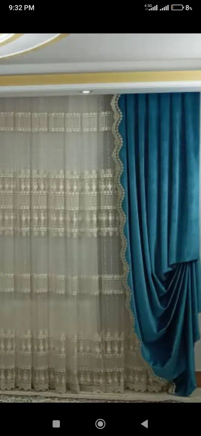 والان پرده دو عدد|پرده، رانر، رومیزی|شهریار, شهرک امیریه|دیوار