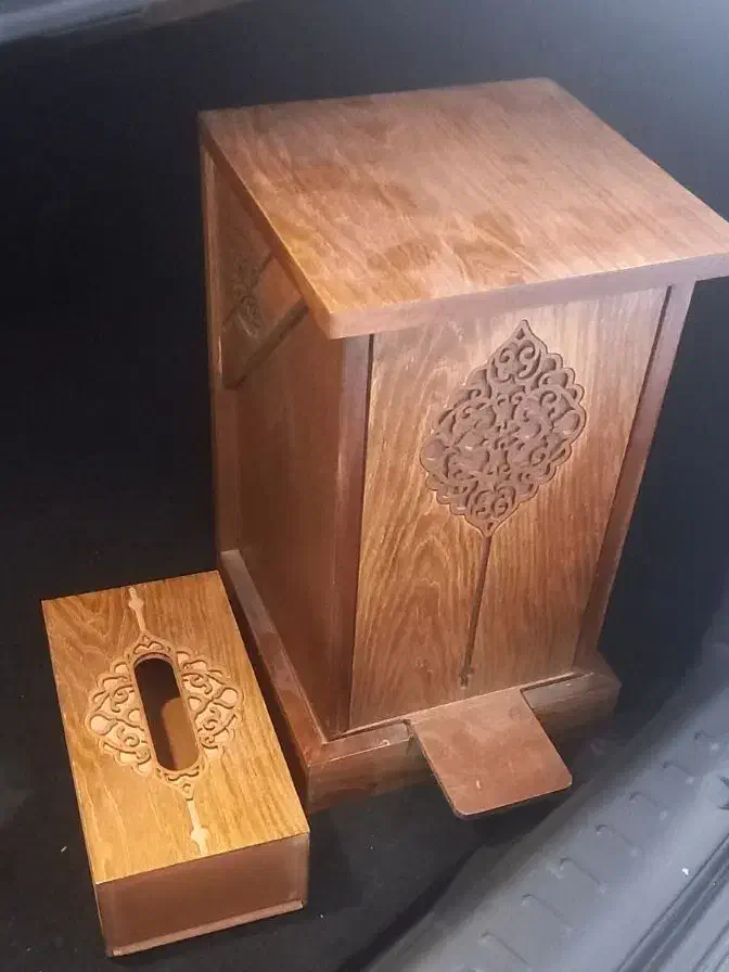 سطل زباله پذیرایی به همراه جعبه دستمال کاغذی|صنایع دستی و سایر لوازم تزئینی|اصفهان, جلفا|دیوار
