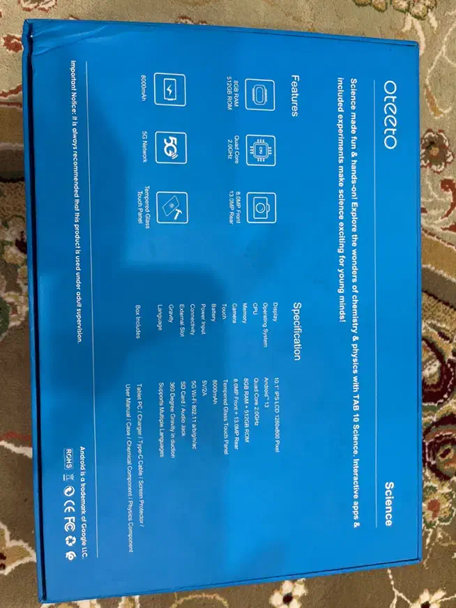 تبلت oteeto در حد نو|تبلت|تهران, تهرانسر شمالی|دیوار