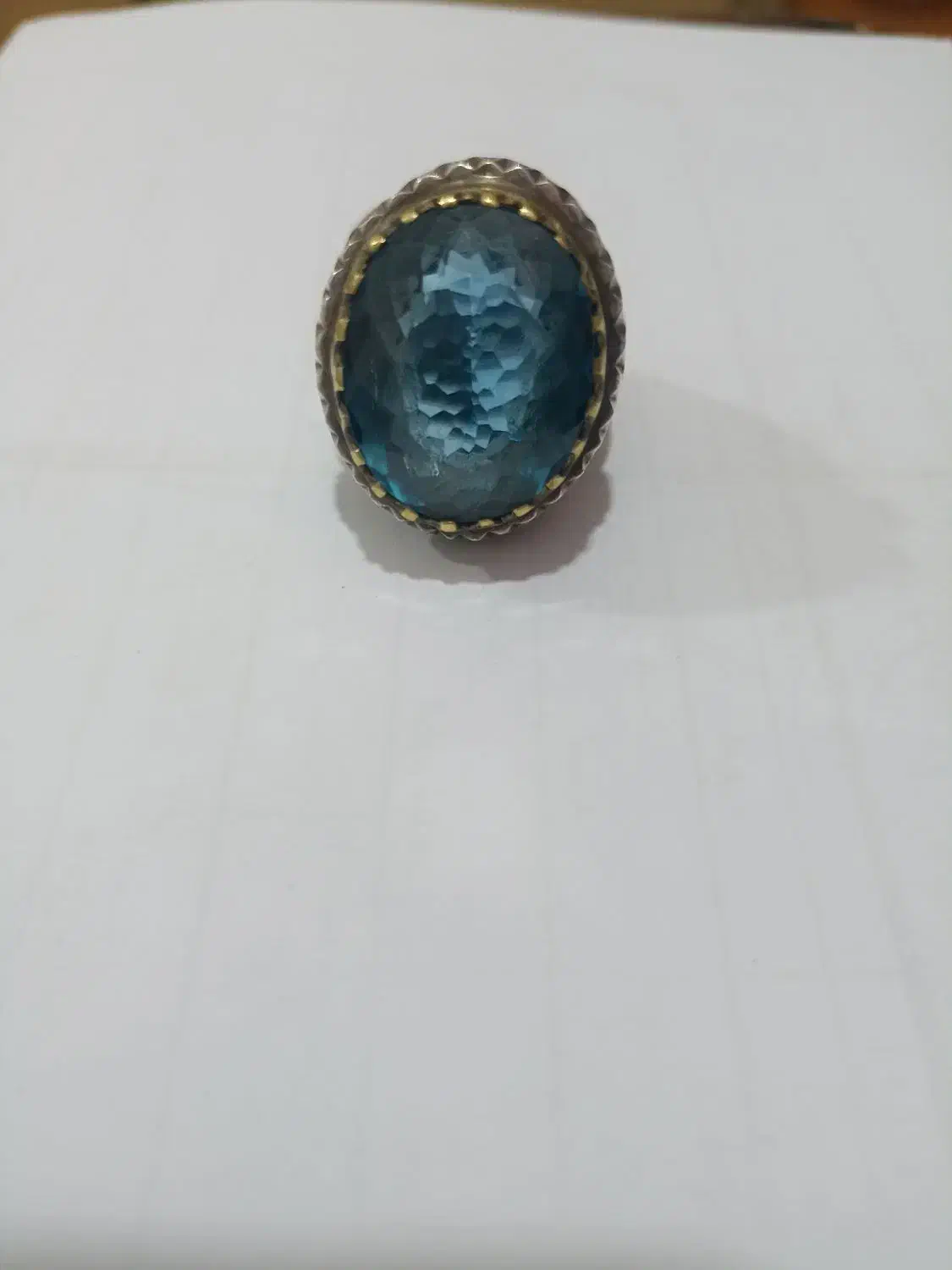 انگشتر توپاز آبی لندن ، رکاب دستساز|جواهرات|امیدیه, |دیوار