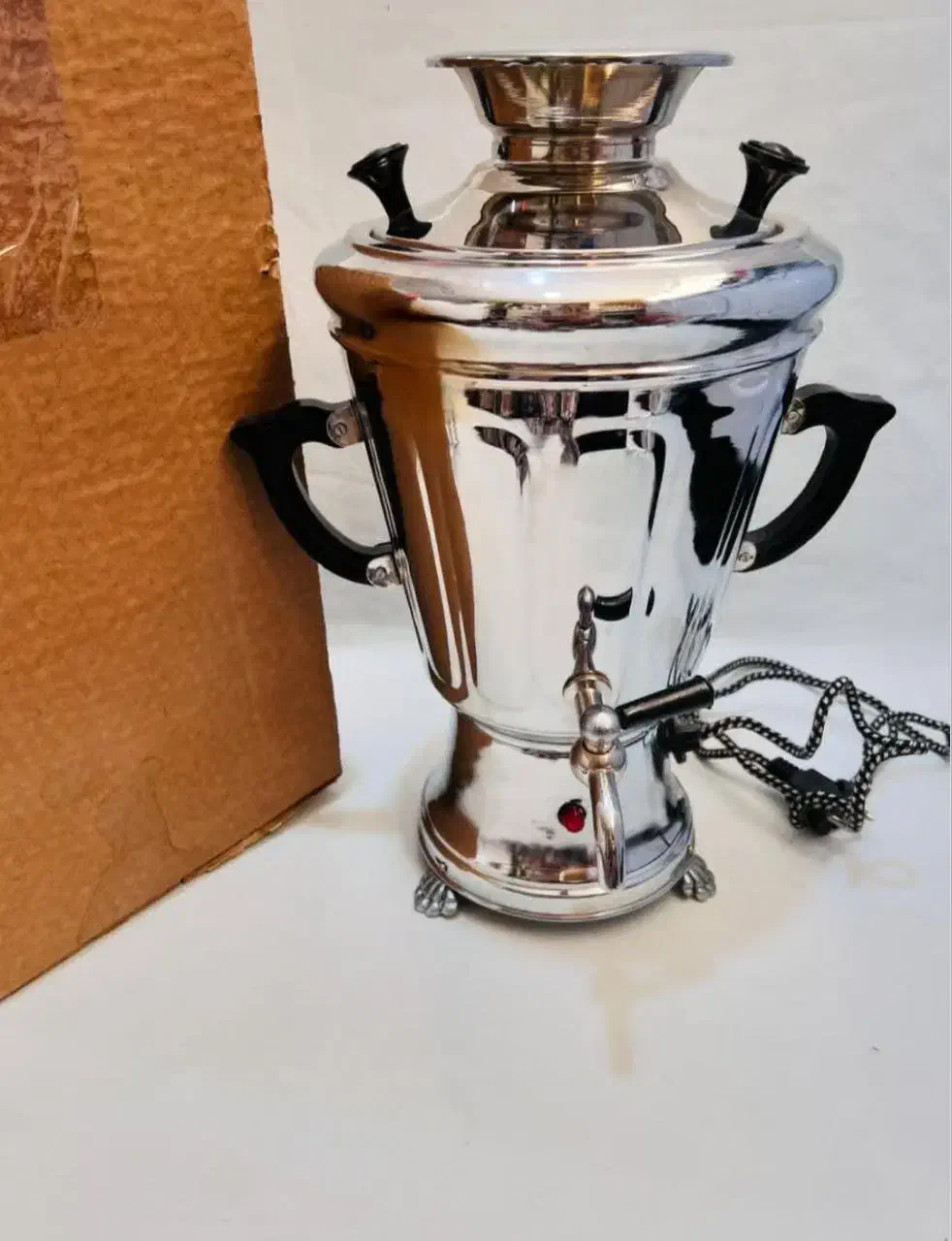 سماور برقی قدیمی برنجی|سماور، چای‌ساز، قهوه‌ساز|مرند, |دیوار