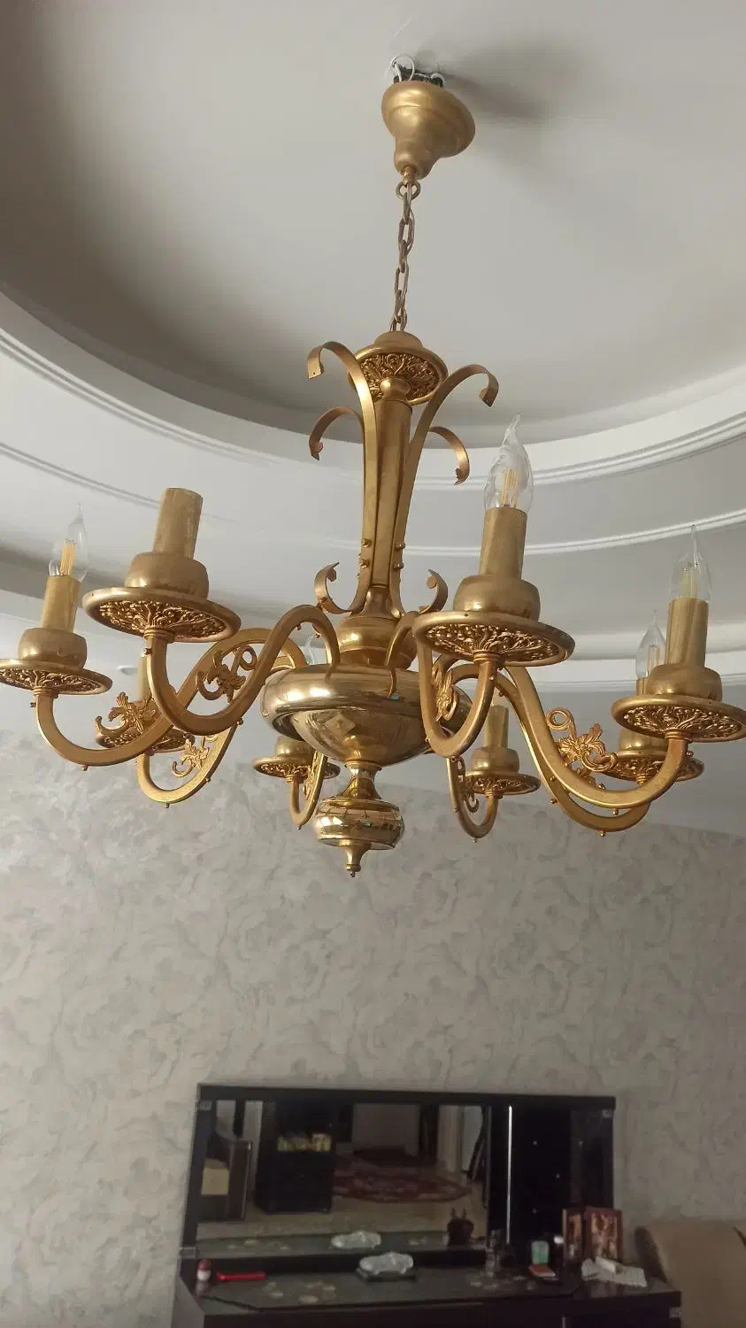 لوستر طرح فرانسوی|لوستر و چراغ آویز|کرج, باغستان|دیوار