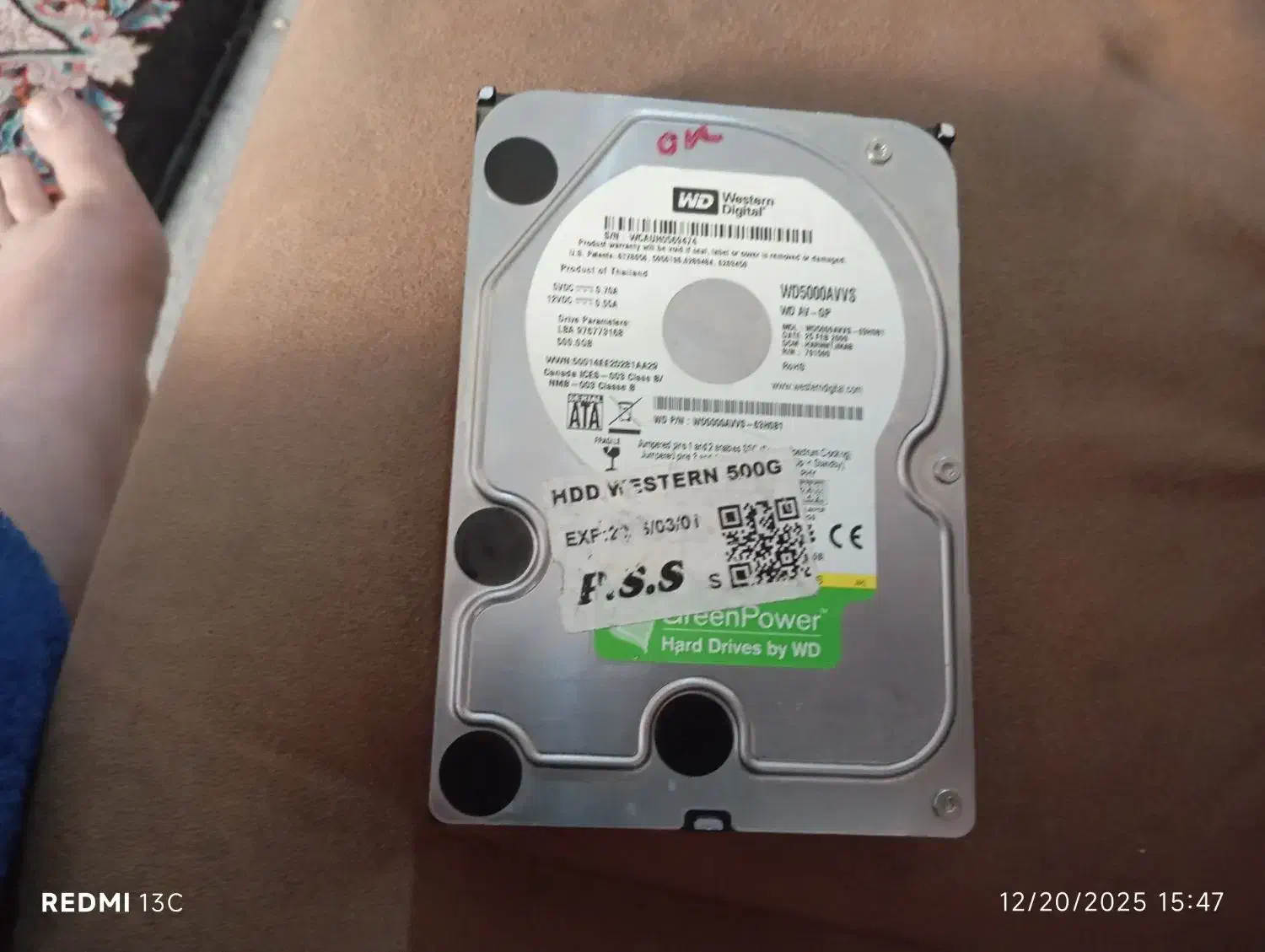 هارد کامپیوتر hdd 500gig westarn|قطعات و لوازم جانبی رایانه|تبریز, |دیوار