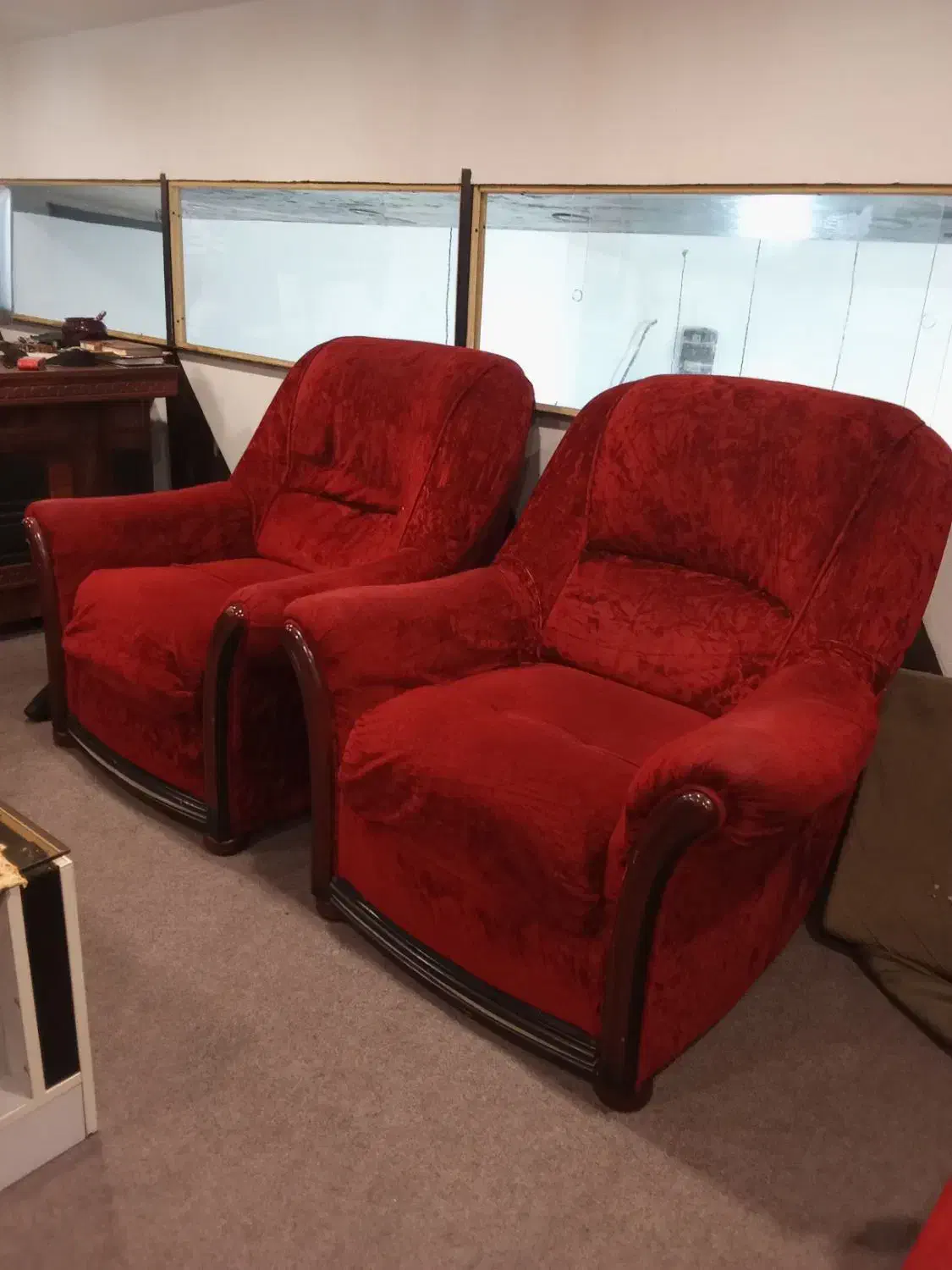 مبل هفت نفره چوب و پارچه درجه 1|مبلمان خانگی و میز عسلی|آمل, |دیوار