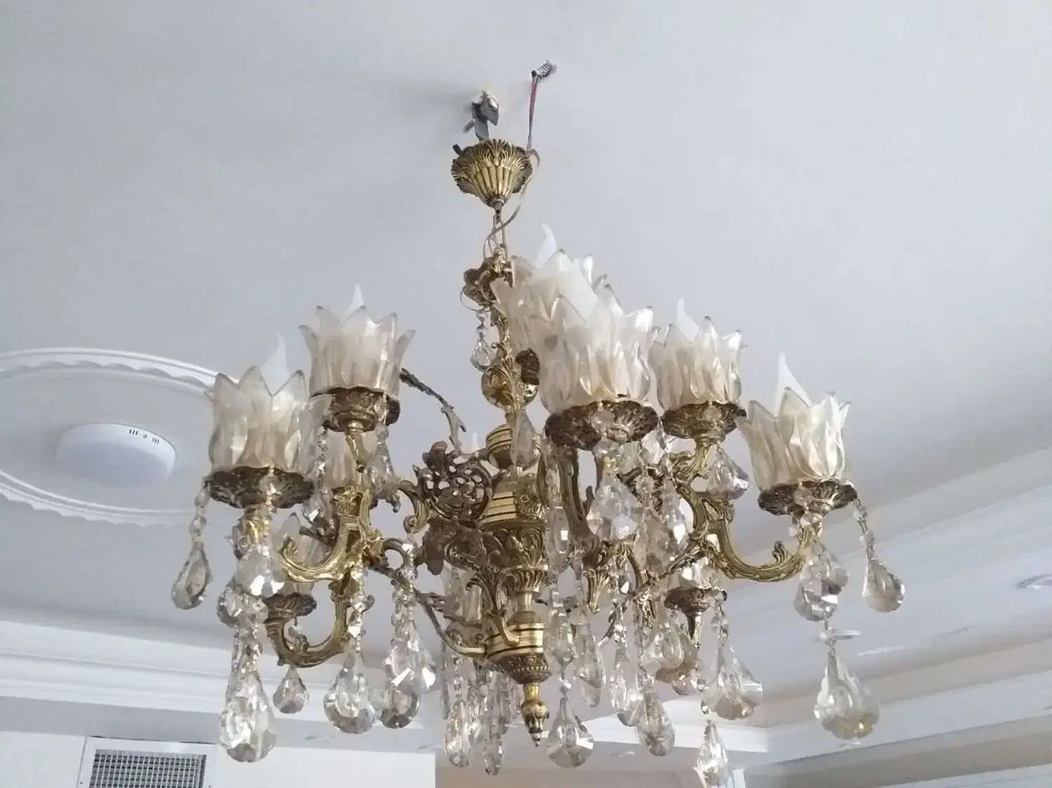 لوستر برنج 12شعله تخفیف داره فقط یکی 8.500.000|لوستر و چراغ آویز|ازنا, |دیوار