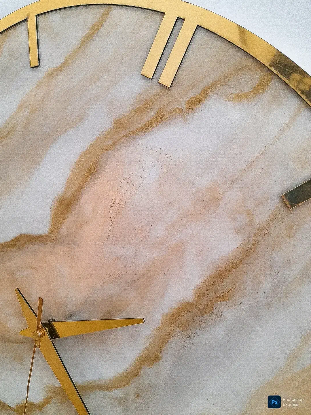 ساعت دیواری رزینی مدل مرمر|ساعت دیواری و تزئینی|تبریز, |دیوار