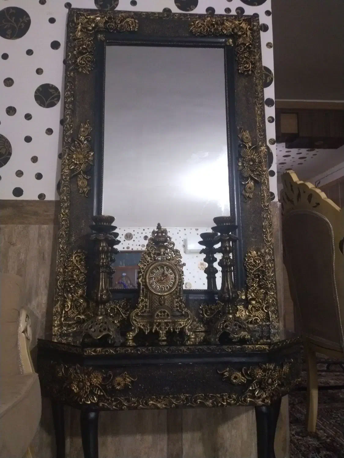 آیینه وشمعدان|صنایع دستی و سایر لوازم تزئینی|زابل, |دیوار