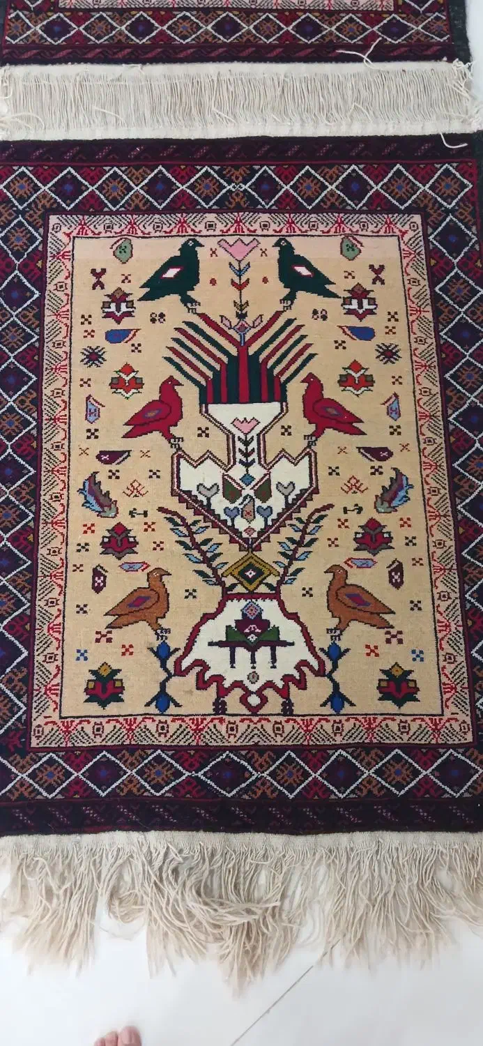 قالیچه دستبافت|فرش|قائن, |دیوار