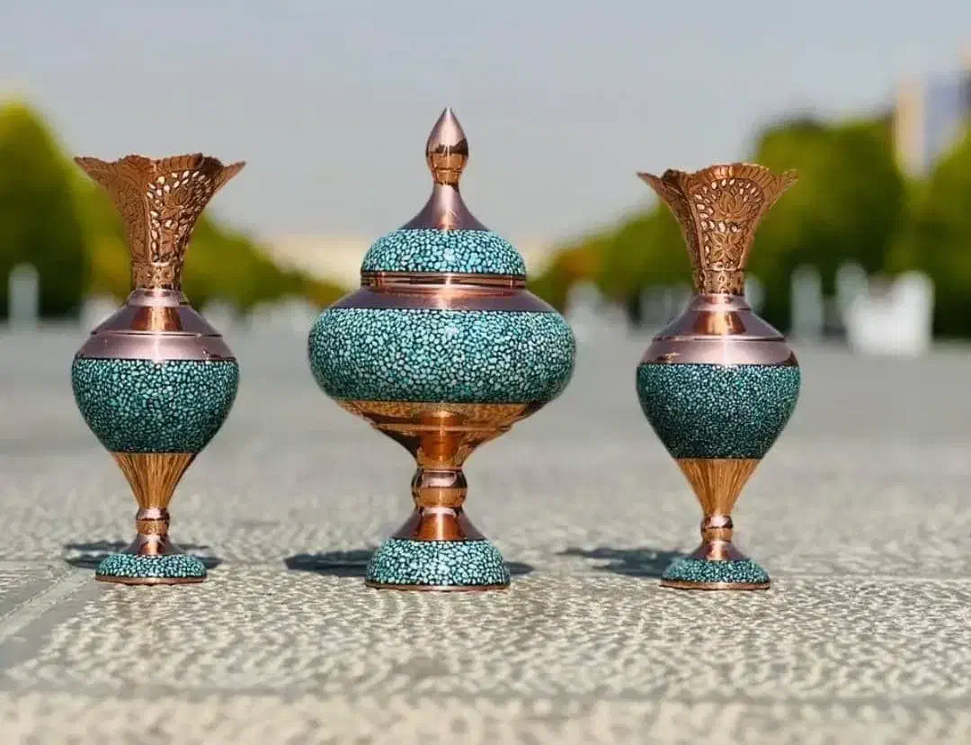 تولیدمحصولات فیروزه کوبی مس پرداز خاتم الماس تراش|صنایع دستی و سایر لوازم تزئینی|فولادشهر, فولادشهر|دیوار