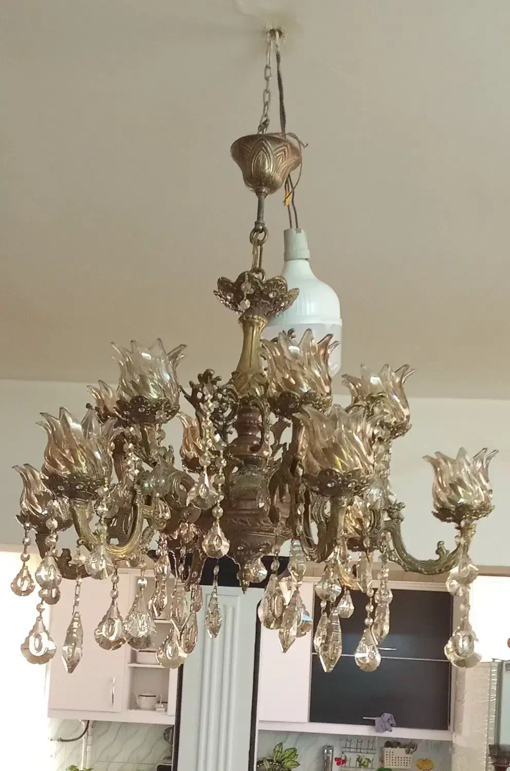 لوستر برنج|لوستر و چراغ آویز|بروجرد, |دیوار