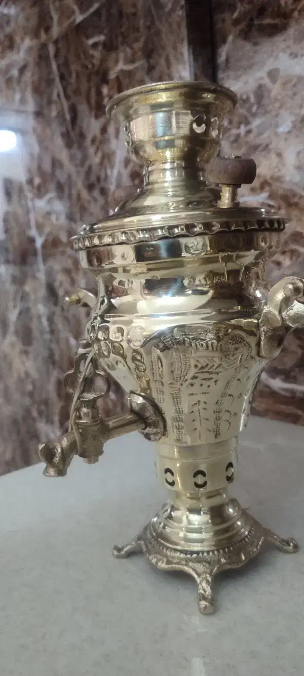 سماور زغالی1لیتری قلم کاری|سماور، چای‌ساز، قهوه‌ساز|تبریز, |دیوار