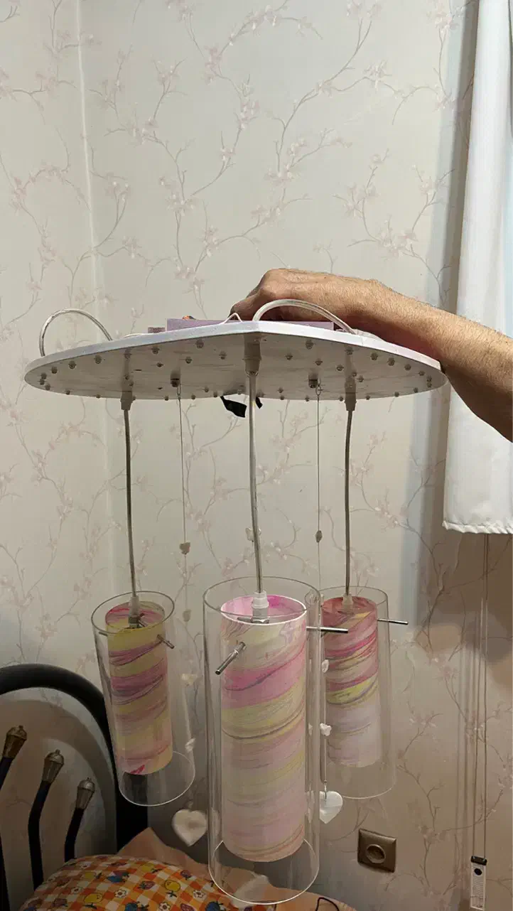 لوستر قلبی|لوستر و چراغ آویز|اصفهان, سپاهانشهر|دیوار