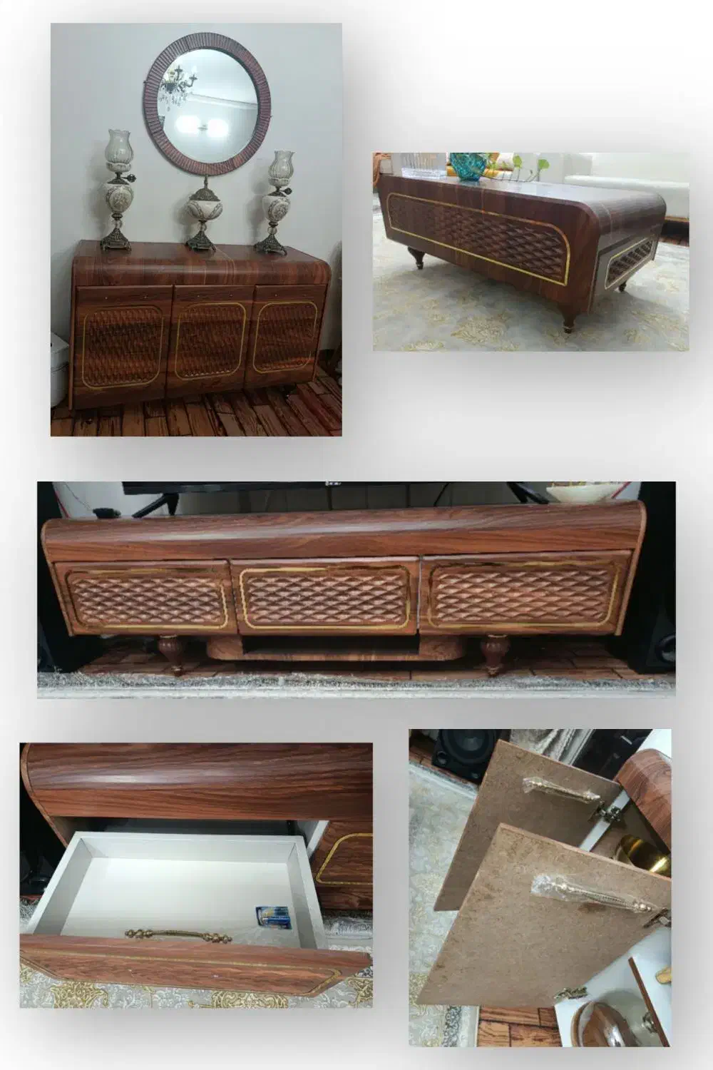 سرویس چوب|بوفه، ویترین، کنسول|اقبالیه, |دیوار