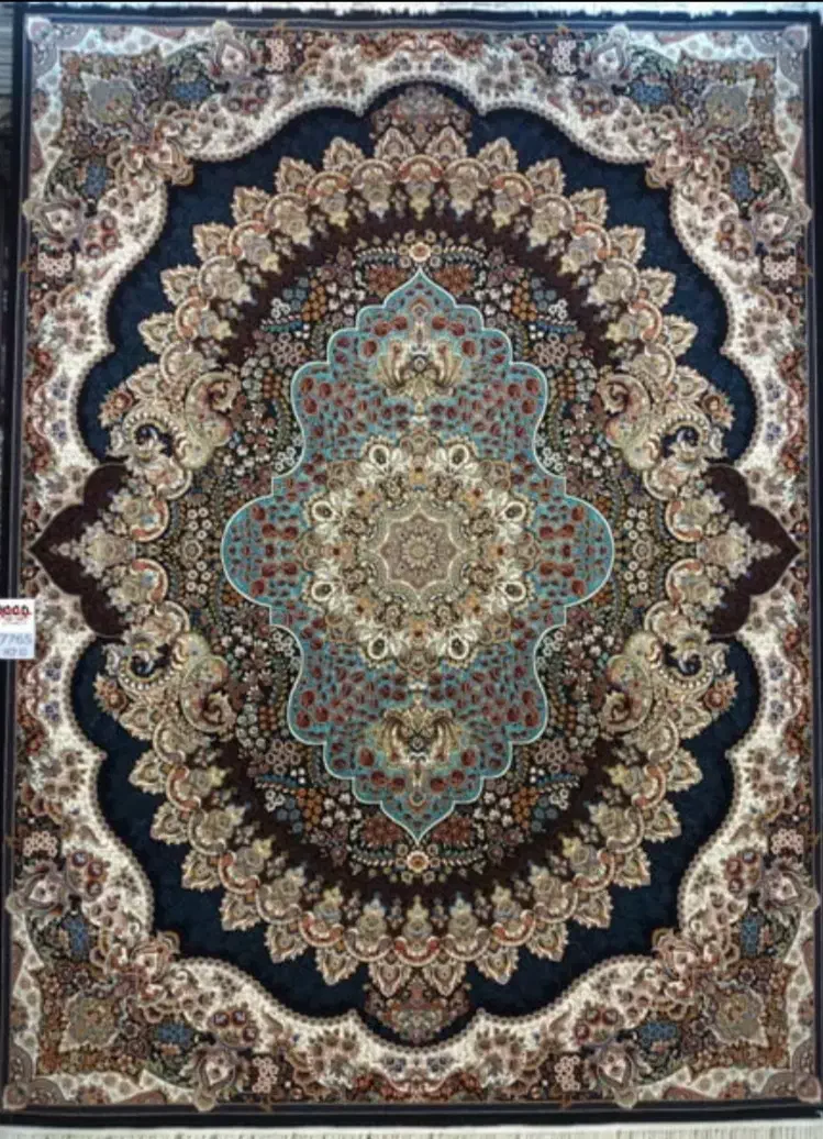 ۲ عدد فرش ۹ متری ارکیده زمینه سرمه ای|فرش|ری, شهرک نظامی|دیوار