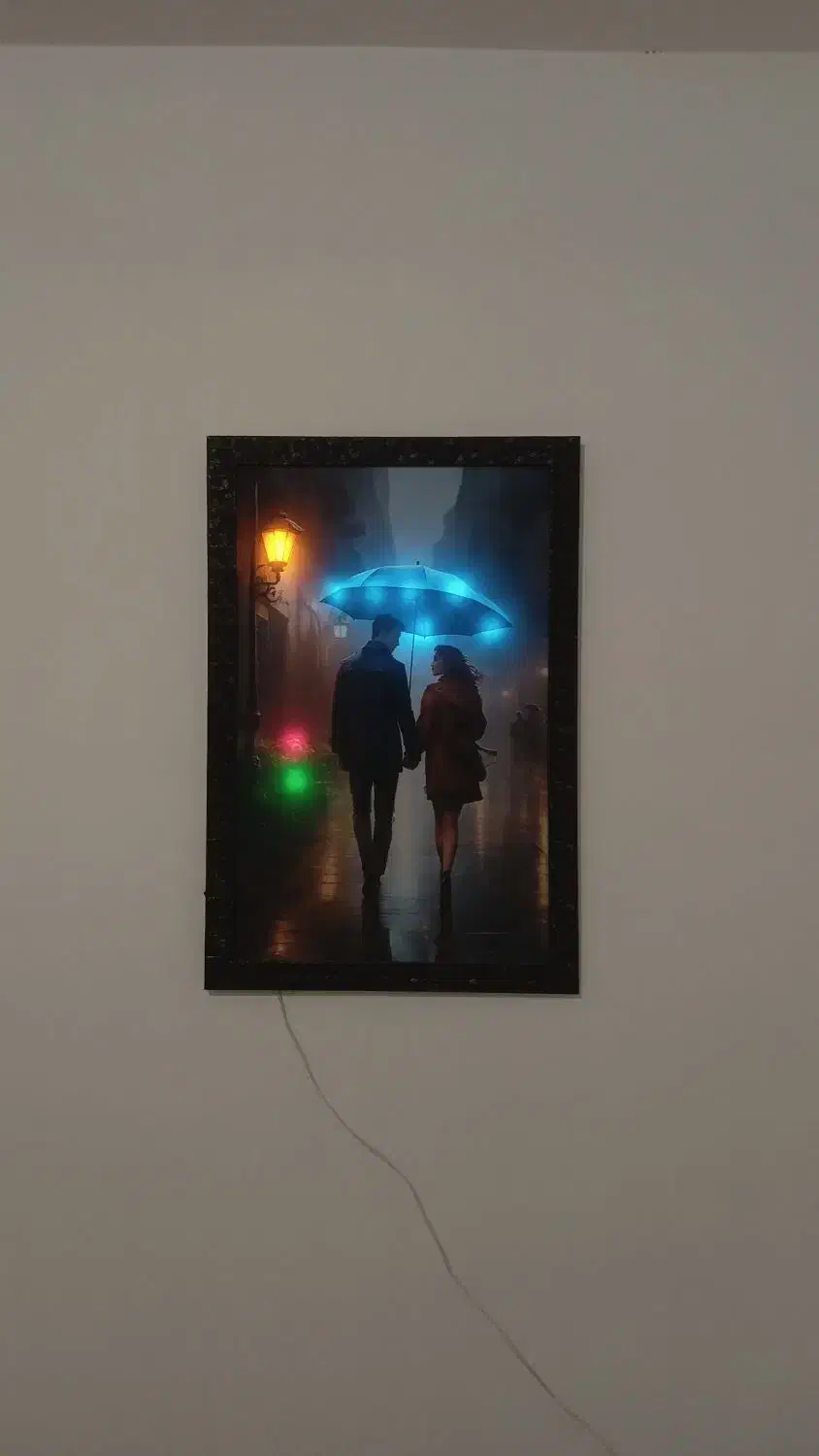 تابلودیواری نعون دار شیک و با کلاس آشخانه و بجنورد|ریسه و چراغ تزئینی|آشخانه, |دیوار