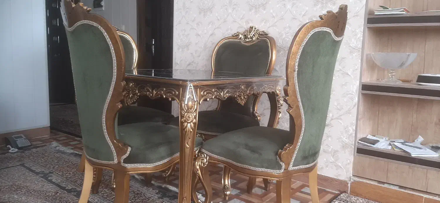 میز نهار خوری ۴نفره|میز و صندلی غذاخوری|کرمانشاه, |دیوار