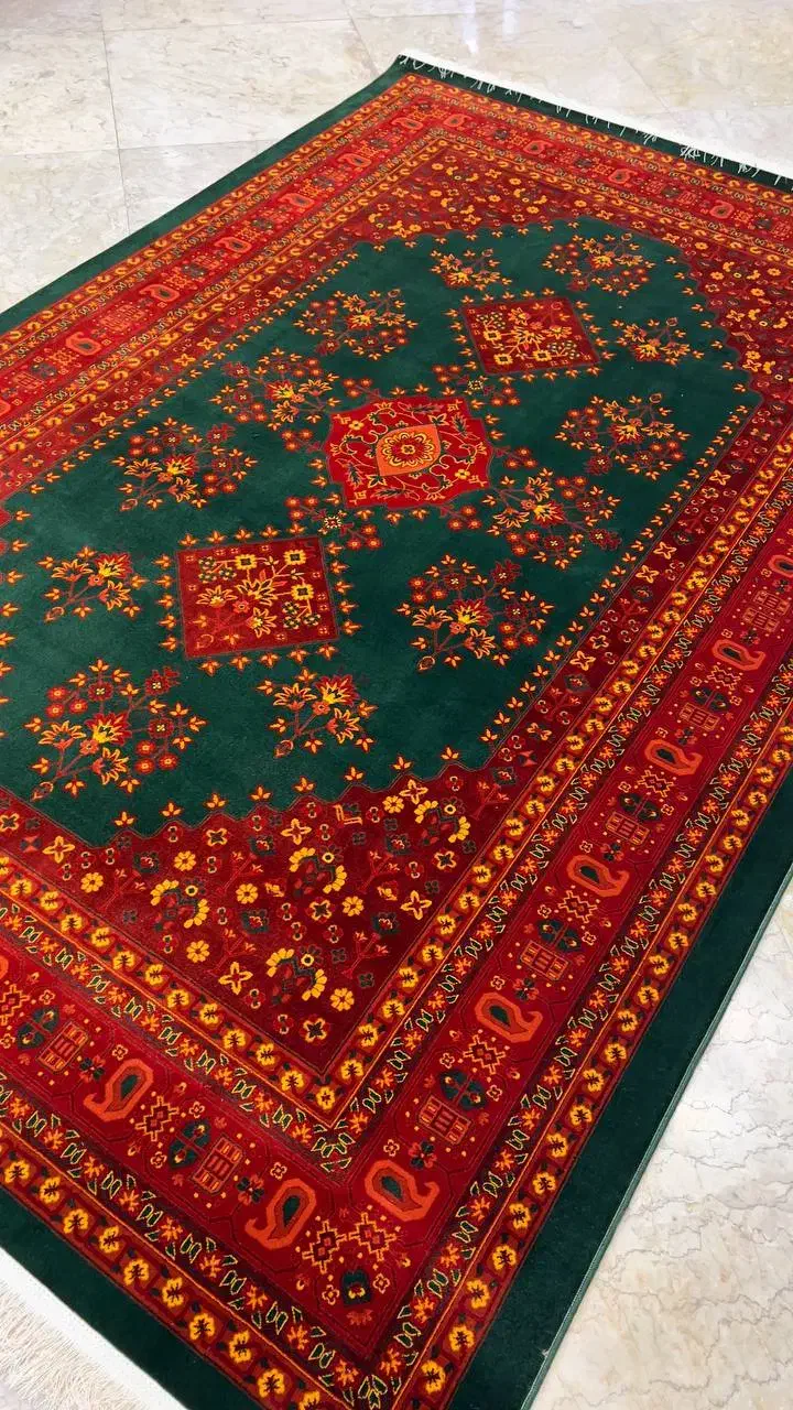 فرش های قرمز مدل قاجاری اقساط12ماهه بدون پیش|فرش|زنجان, |دیوار