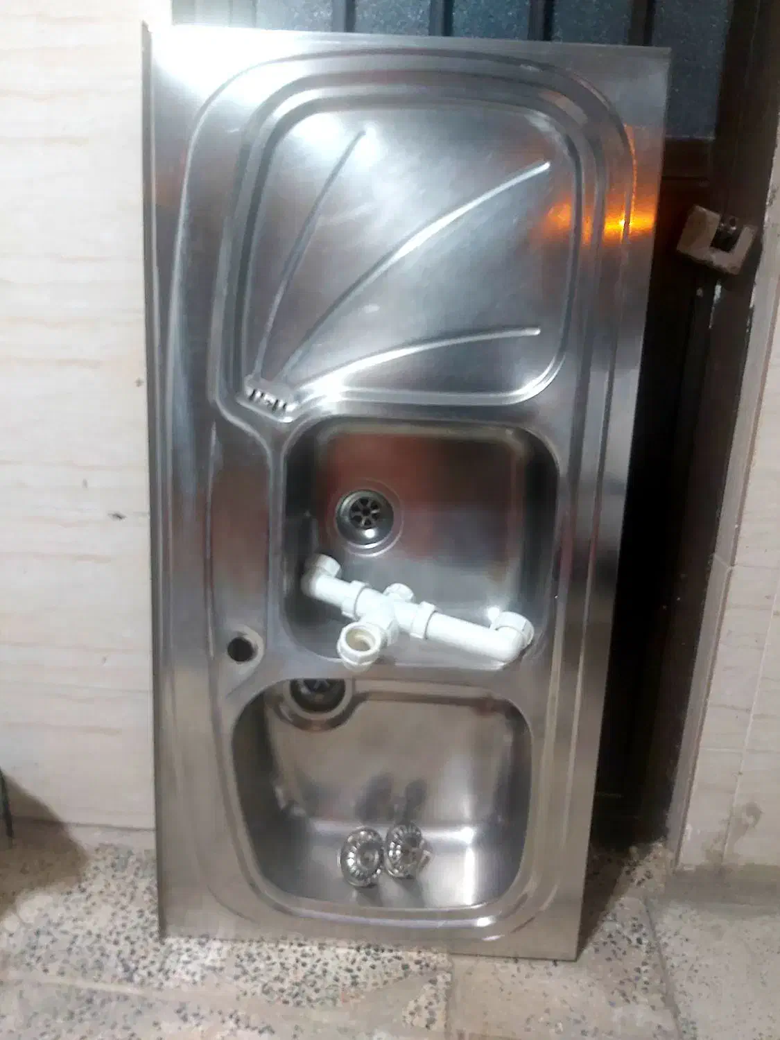 سینک ۲لگن برند اخوان به همراه سیفون|مصالح و تجهیزات ساختمان|الوند, |دیوار