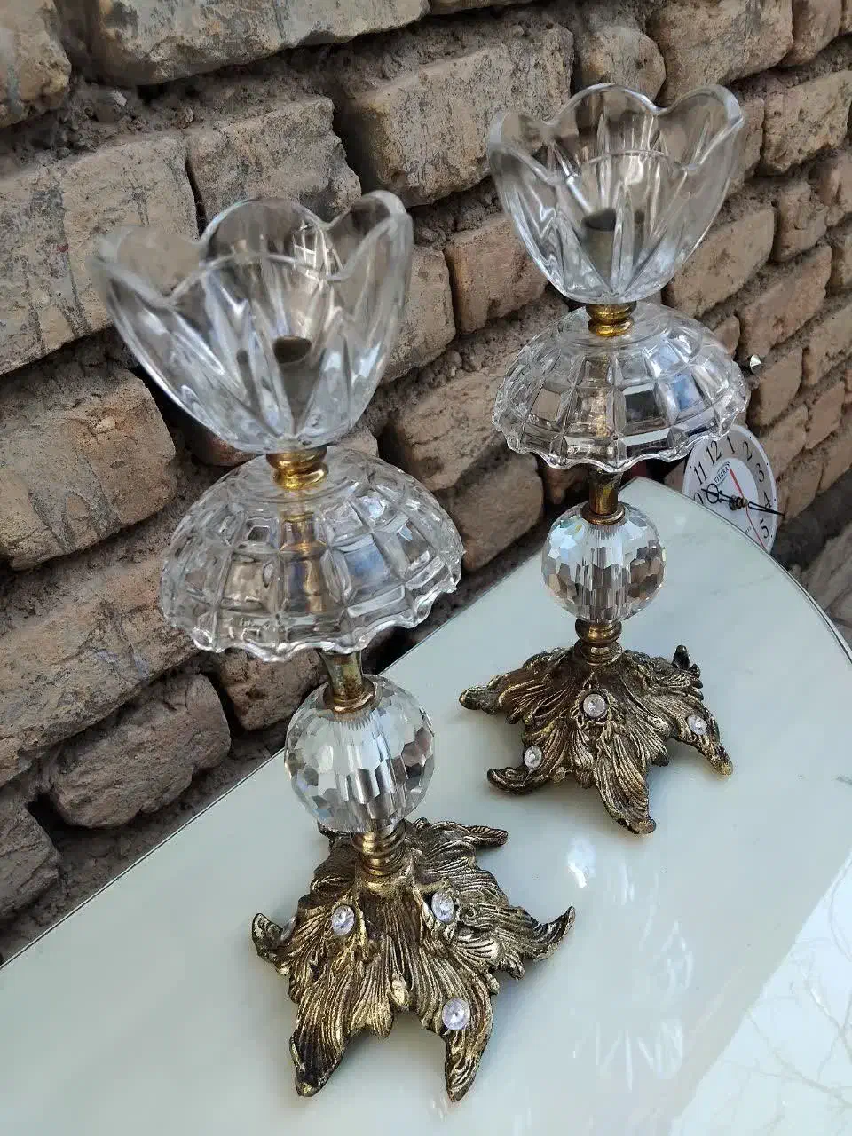 کنسول کشویی آیینه و شعمدان  بدون ساعت|مبلمان خانگی و میز عسلی|زنجان, |دیوار