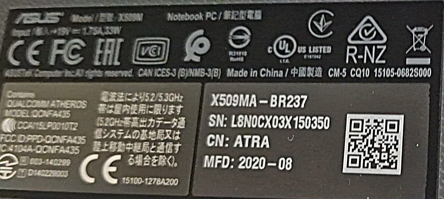 فروش لپ تاپ ASUS VivoBook X509MA سالم|رایانه همراه|کرج, باغستان|دیوار