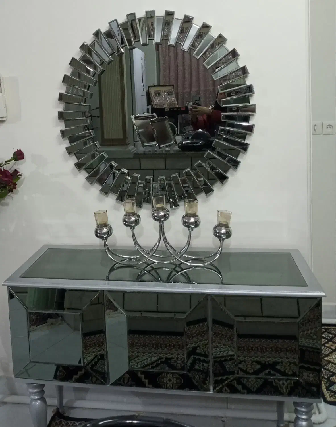 میز کنسول آینه ای|بوفه، ویترین، کنسول|سمنان, |دیوار