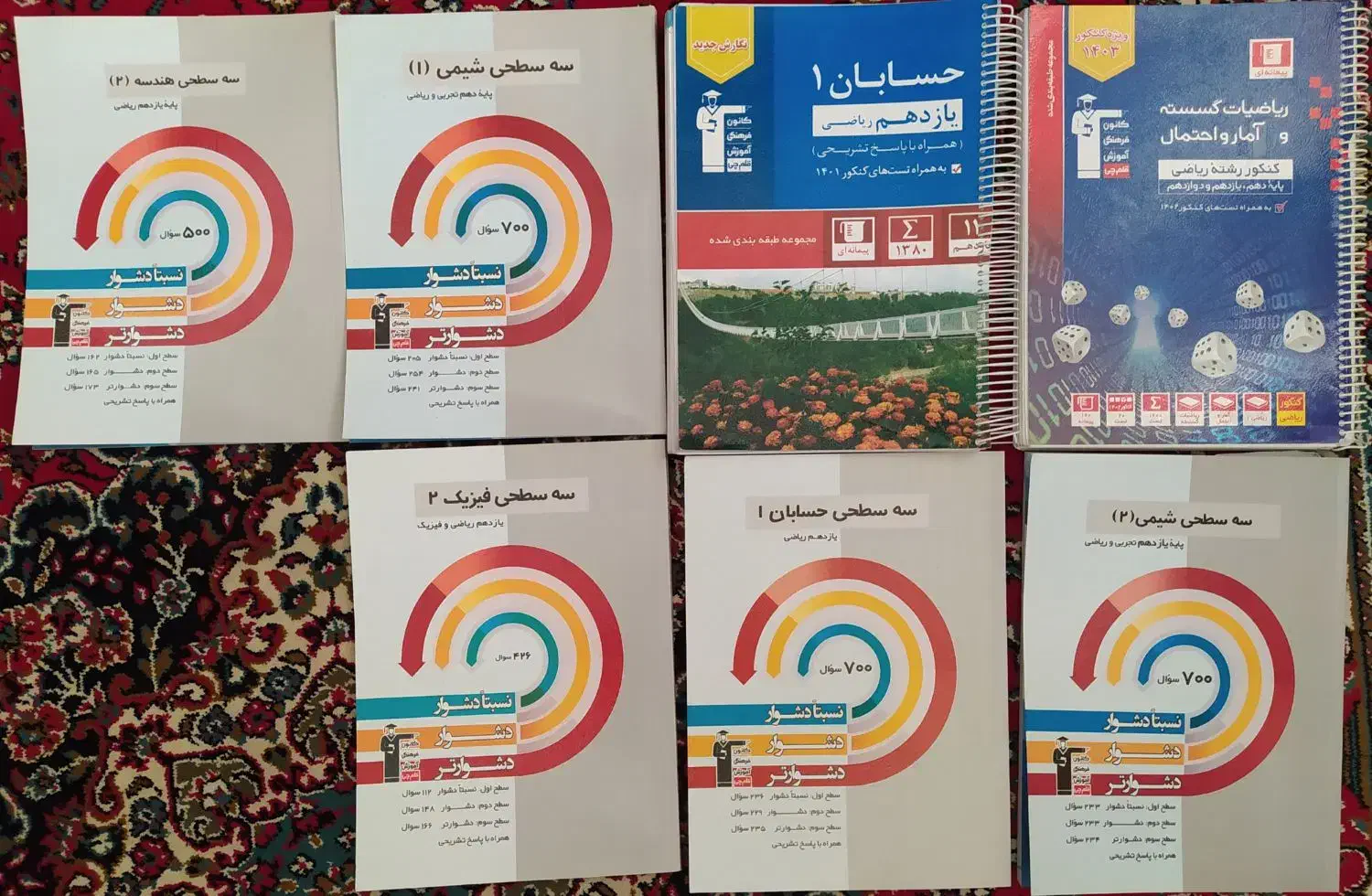 تمام کتاب های پایه یازدهم ریاضی قلم چی|کتاب و مجله آموزشی|سبزوار, فیاض|دیوار