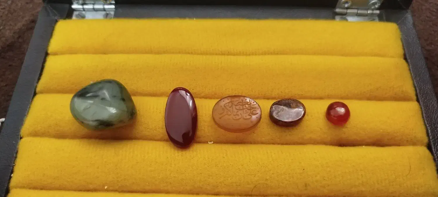 انگشتر سنگ عقیق یمنی|جواهرات|خرم‌آباد, |دیوار