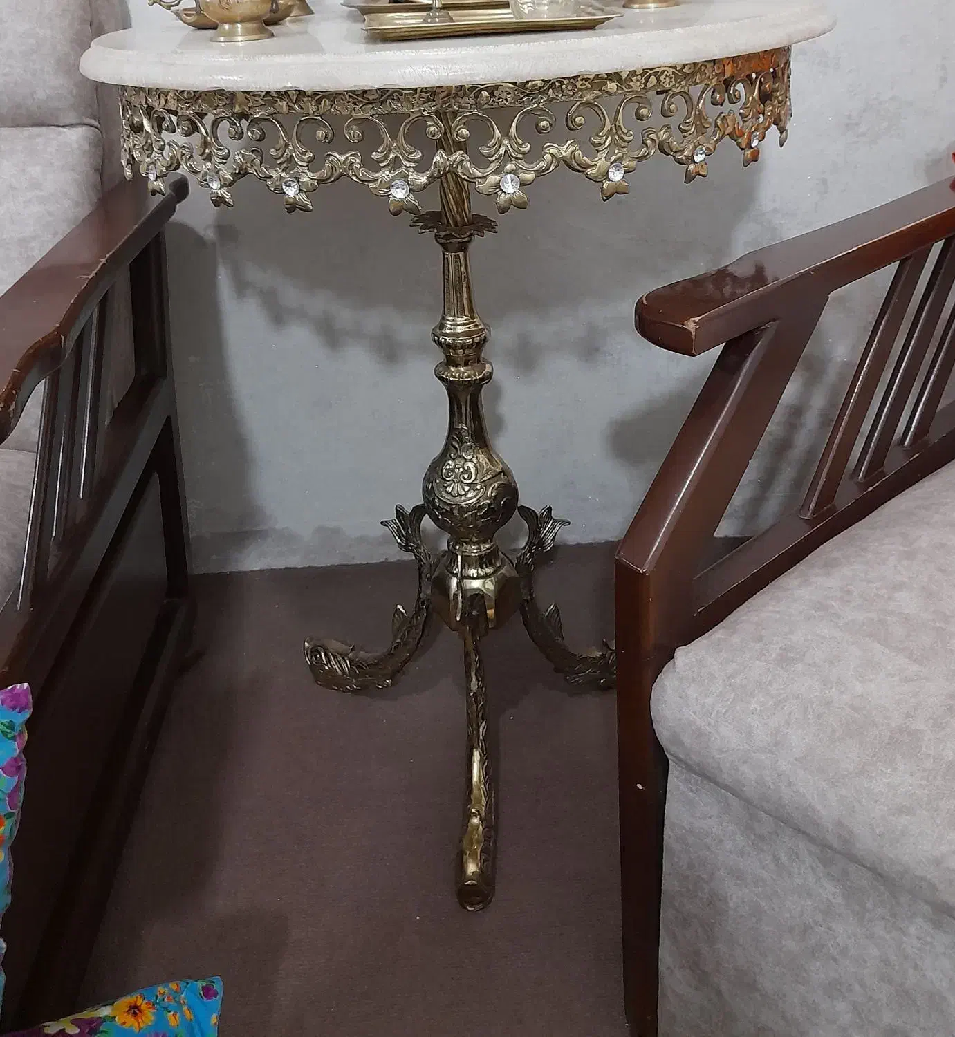 میزدوطبقه ومیزخاطره برنجی|صنایع دستی و سایر لوازم تزئینی|تهران, خانی آباد نو شمالی|دیوار