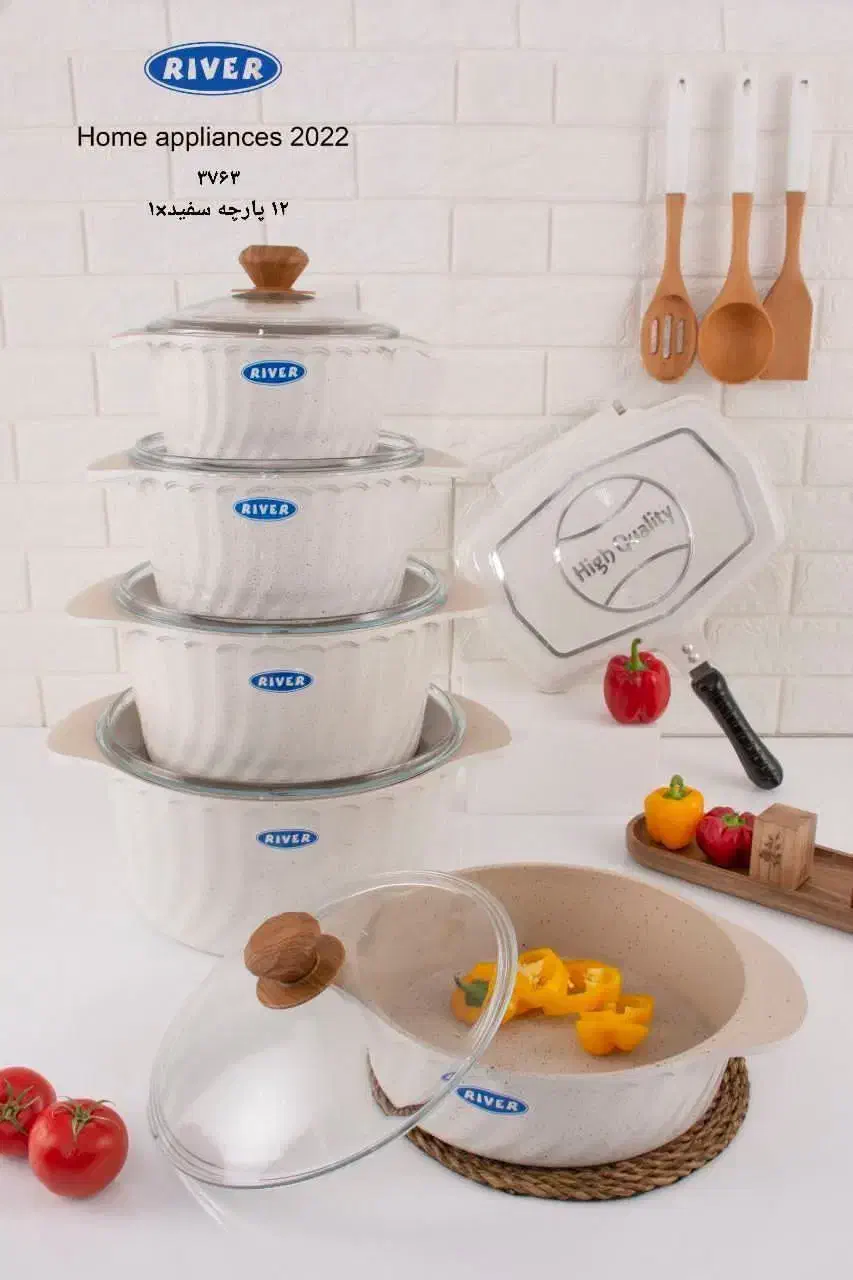 سرویس قابلمه ریور ۱۴ پارچه گرانیت|ظروف پختوپز|تبریز, |دیوار