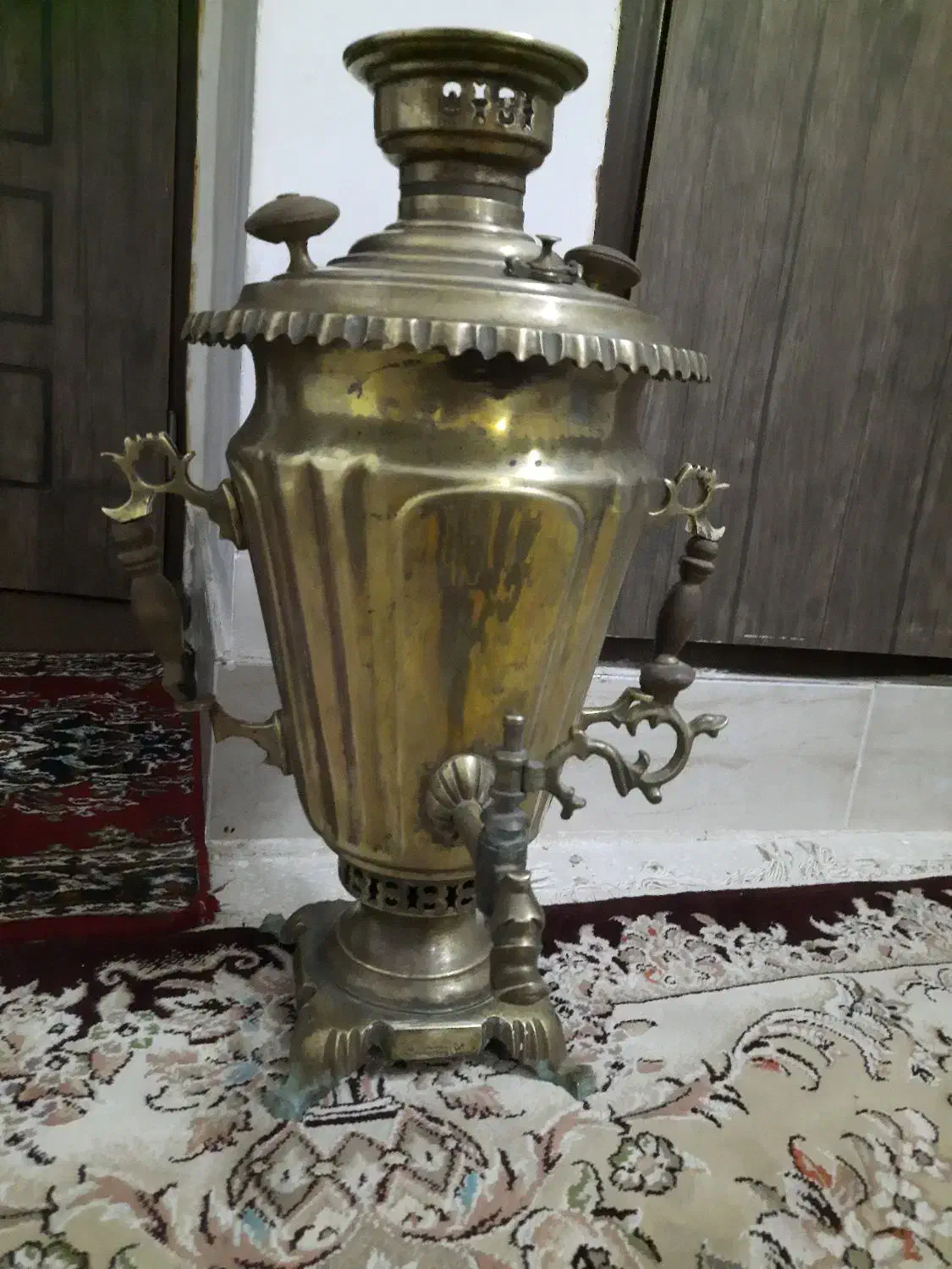 سماور برنجی زغالی|سماور، چایساز، قهوهساز|سبزوار, اسلام آباد|دیوار