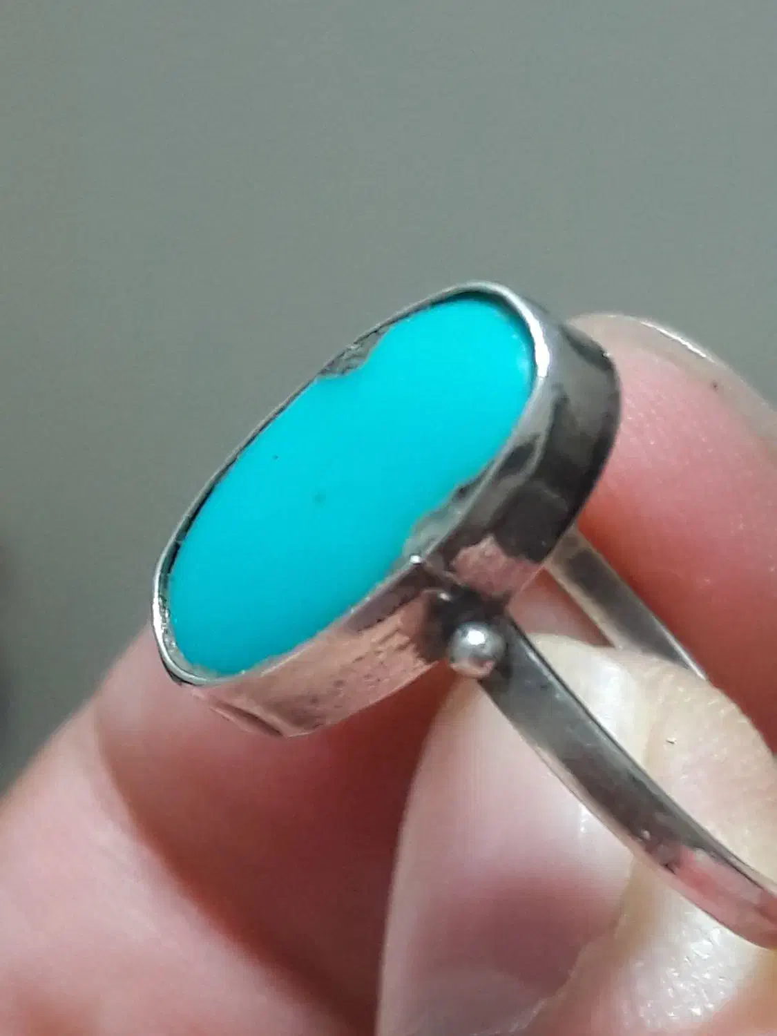 فیروزه قدیمی و پاک نیشابور رکاب ظریف زنانه|جواهرات|پرند, فاز ۶|دیوار