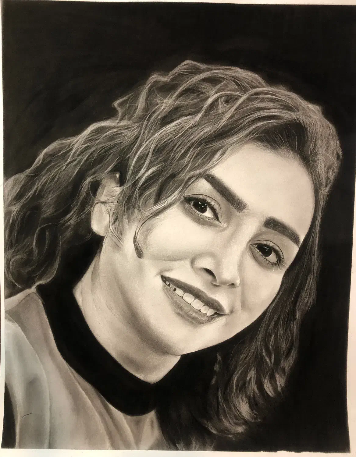 سیاه قلم سفارشی هنر شما در قاب|تابلو، نقاشی، عکس|بهارستان, |دیوار