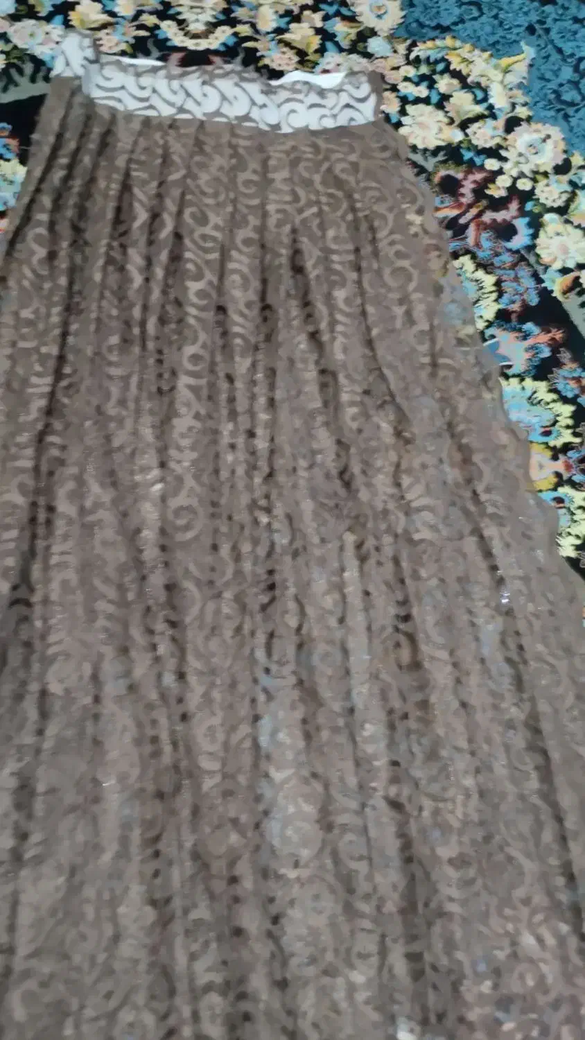 دو عدد شال پرده زر دار کاملا سالم خوش رنگ|پرده، رانر، رومیزی|نورآباد, |دیوار