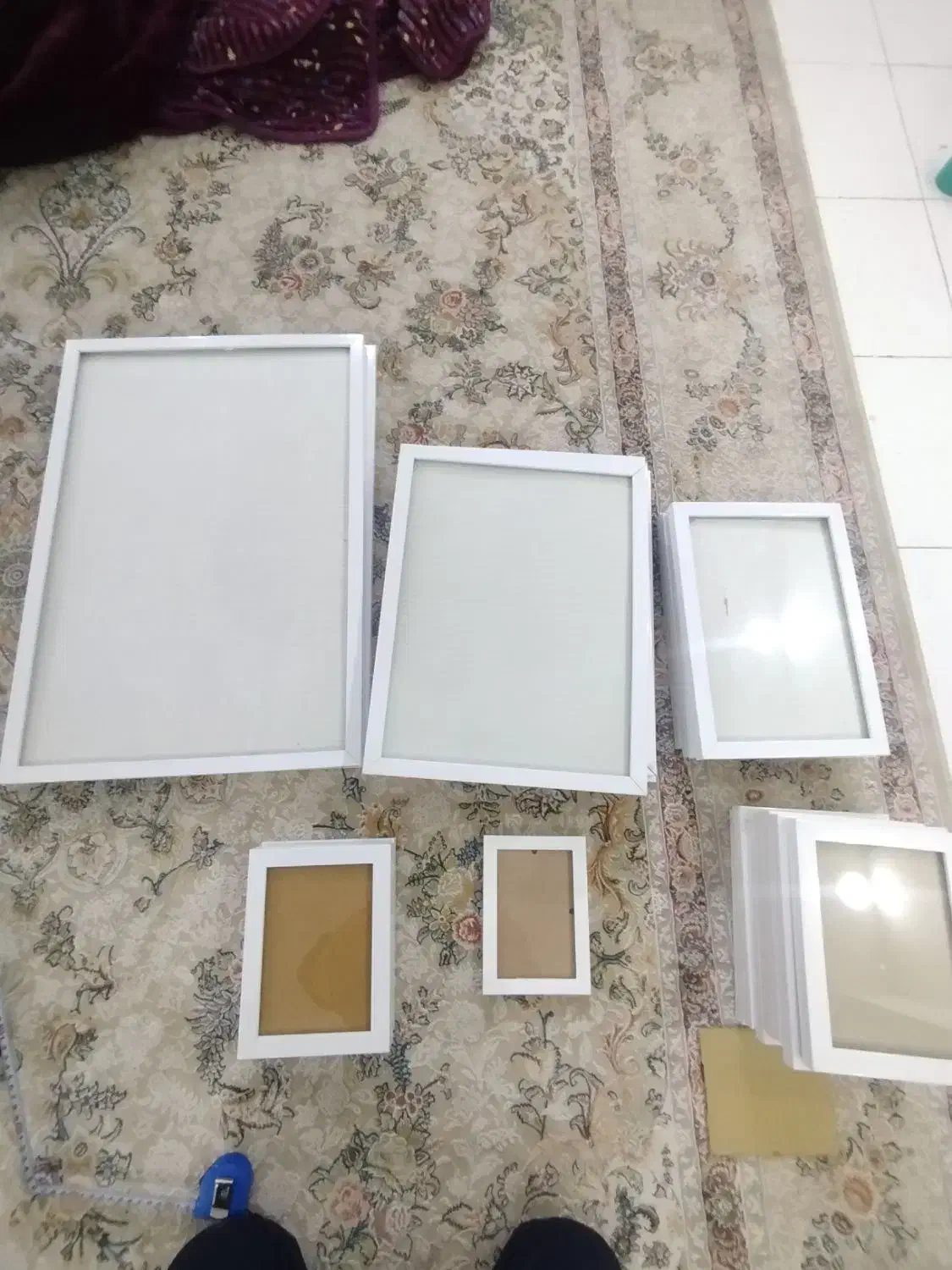 قاب عکس بزرگ کوچک متوسط دورسفید|تابلو، نقاشی، عکس|تهران, فردوس|دیوار