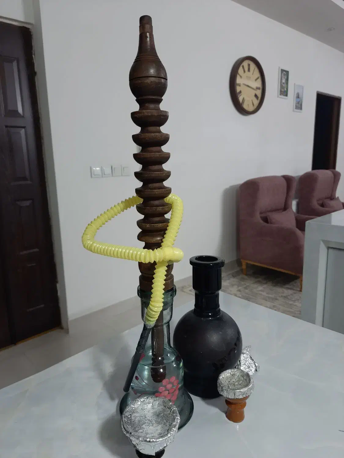 قلیان.قلیون میوه ای چوب سرخ با دوعدد تنگ و سر|کلکسیون و سرگرمی|مشهد, امیر|دیوار