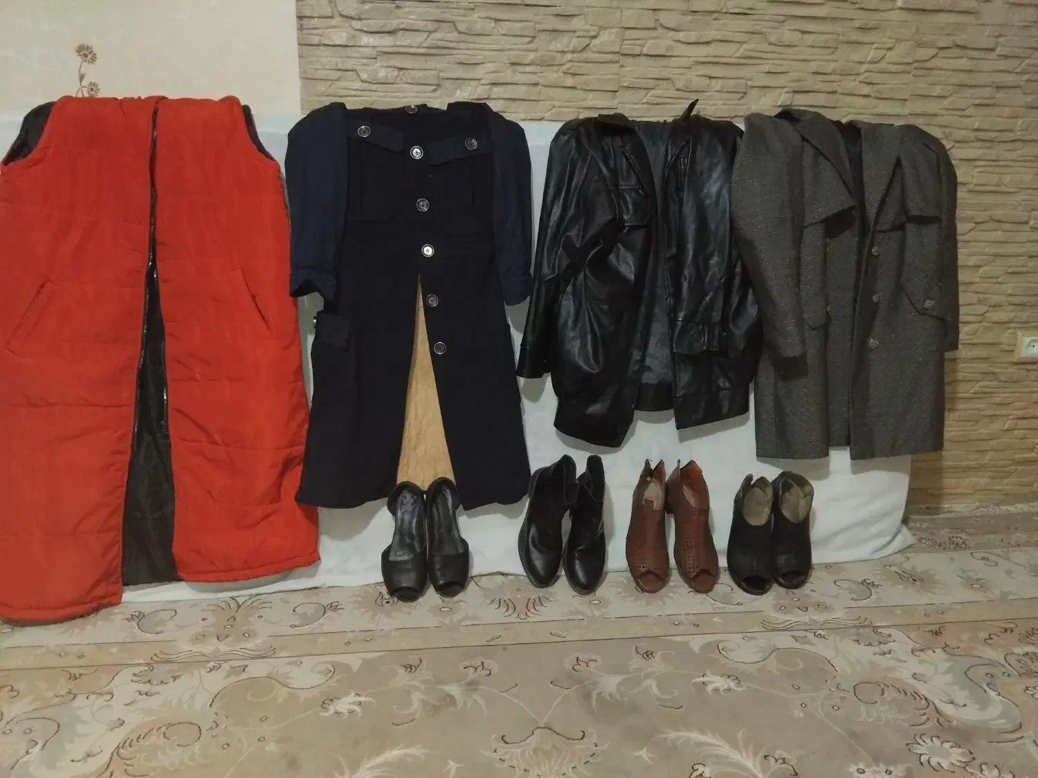 کاپشن چرم پافر بارانی|لباس|اسفراین, |دیوار