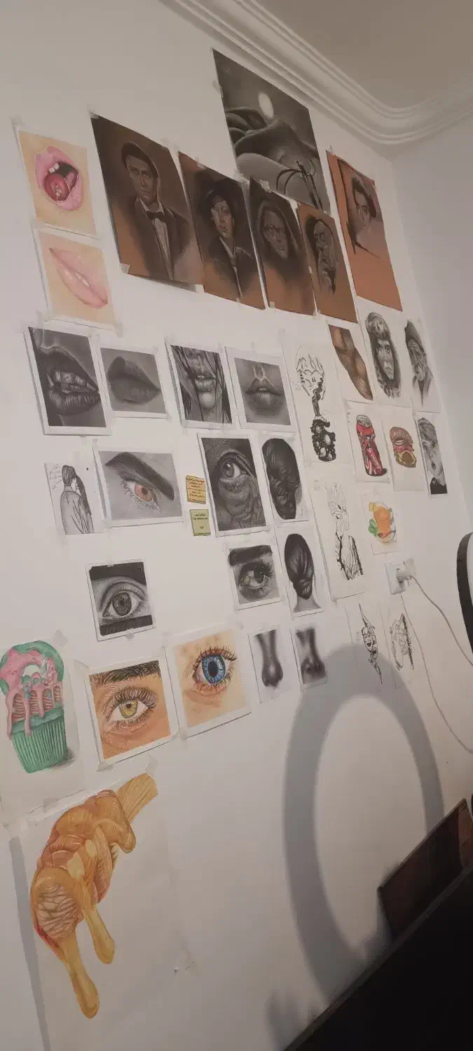 نقاشی چهره فقط و فقط500|تابلو، نقاشی، عکس|برازجان, |دیوار