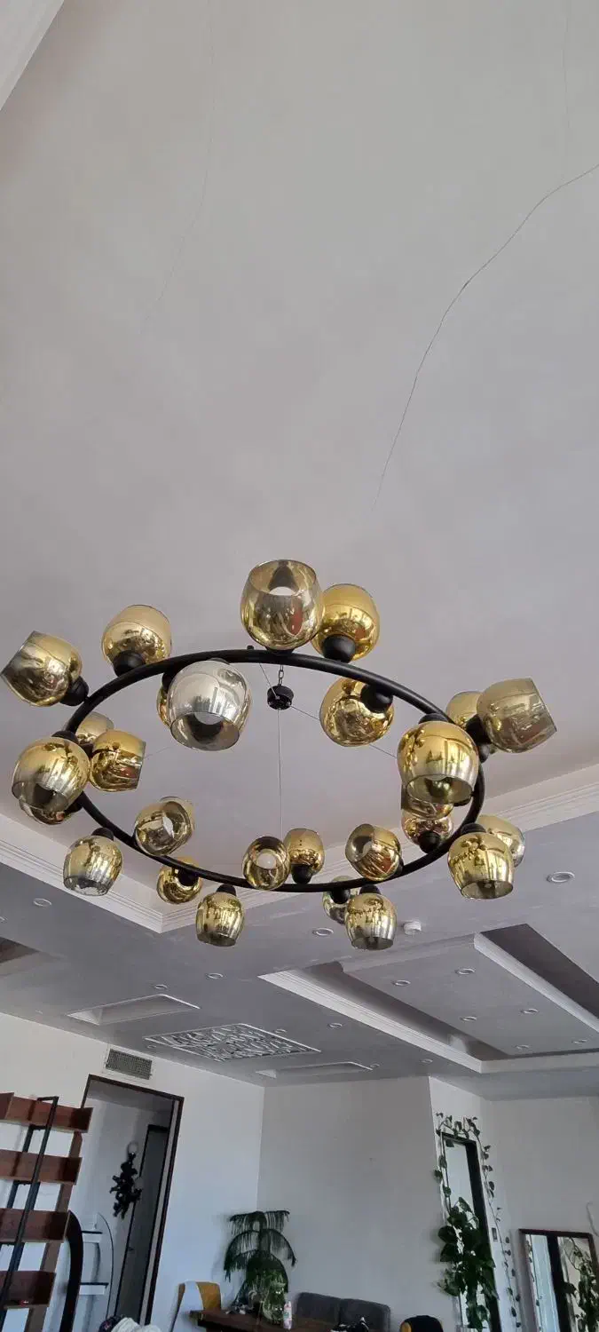 لوستر مولکولی 27 حبابه بزرگ|لوستر و چراغ آویز|اسلامشهر, شهرک قائمیه|دیوار