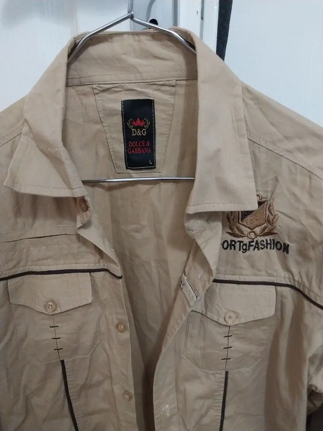 پیراهن مردانه اسپرت قهوه‌ای شکلاتی لارج L|لباس|تهران, دردشت|دیوار