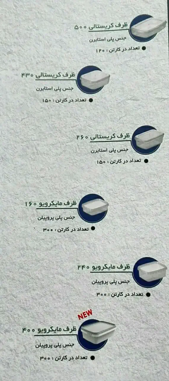 فروش انواع ظروف ماکروویوی به صورت کارتونی|ظروف نگهدارنده، پلاستیکی، یک‌بارمصرف|تهران, هرندی|دیوار