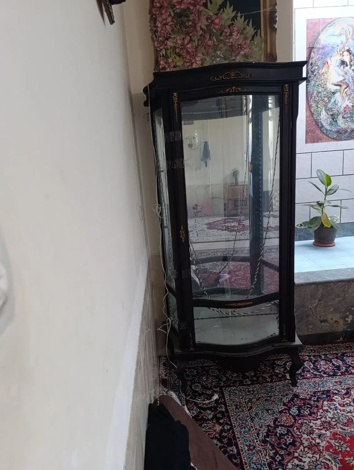 بوفه تمام چوب|بوفه، ویترین، کنسول|شیراز, دست خضر|دیوار