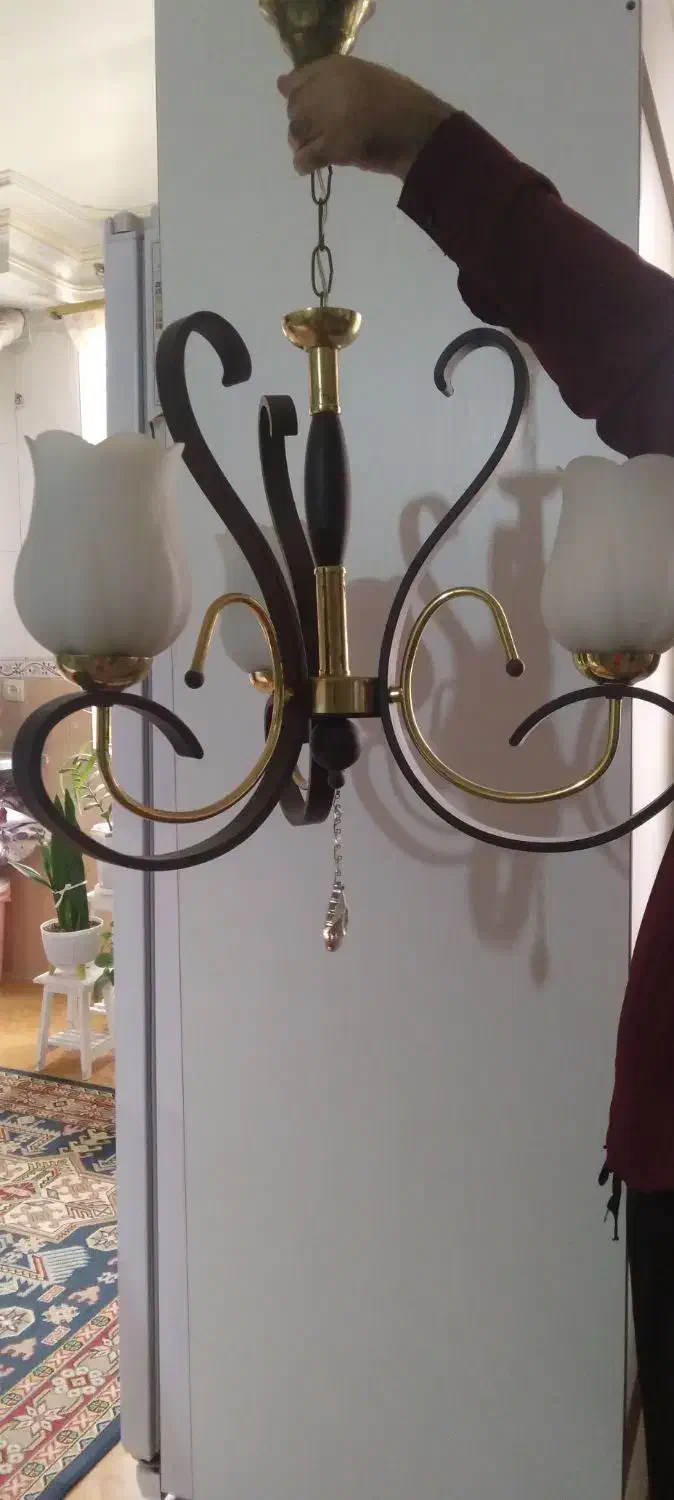 لوستر اشپزخانه سه شاخه|لوستر و چراغ آویز|آبیک, |دیوار