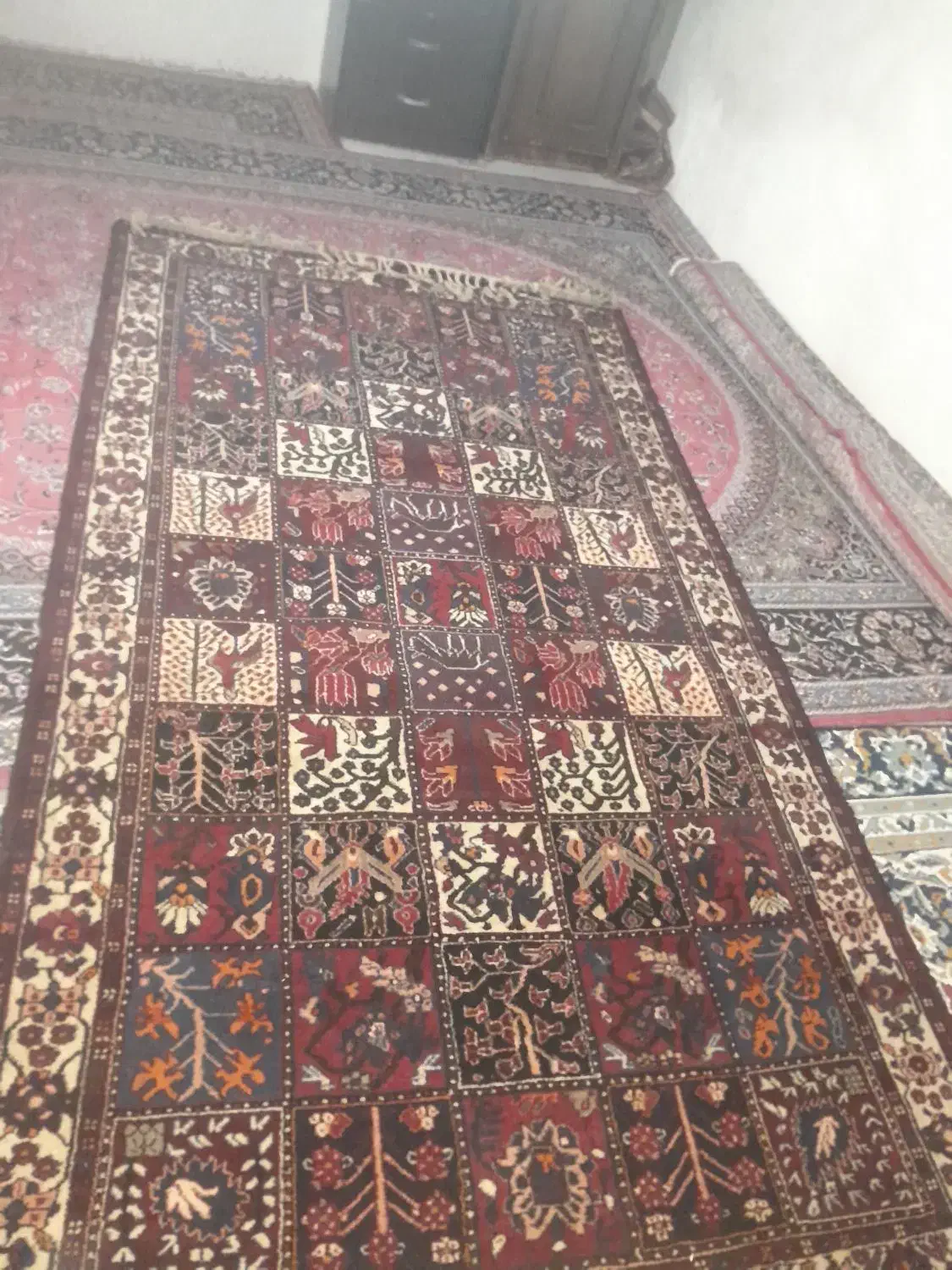 قالی بلداجی|فرش|رودشت (چهارمحال و بختیاری), |دیوار