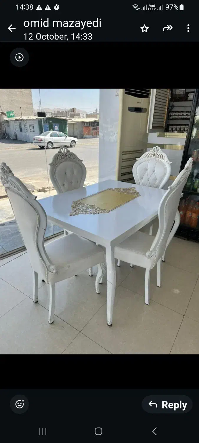 میز و صندلی نهار خوری در حد|میز و صندلی غذاخوری|اهواز, زندوکیلی|دیوار