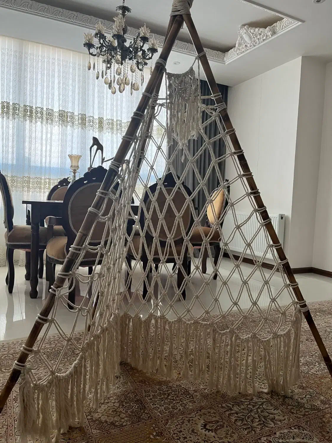 چادر سرخپوستی مکرومه|صنایع دستی و سایر لوازم تزئینی|دامغان, |دیوار