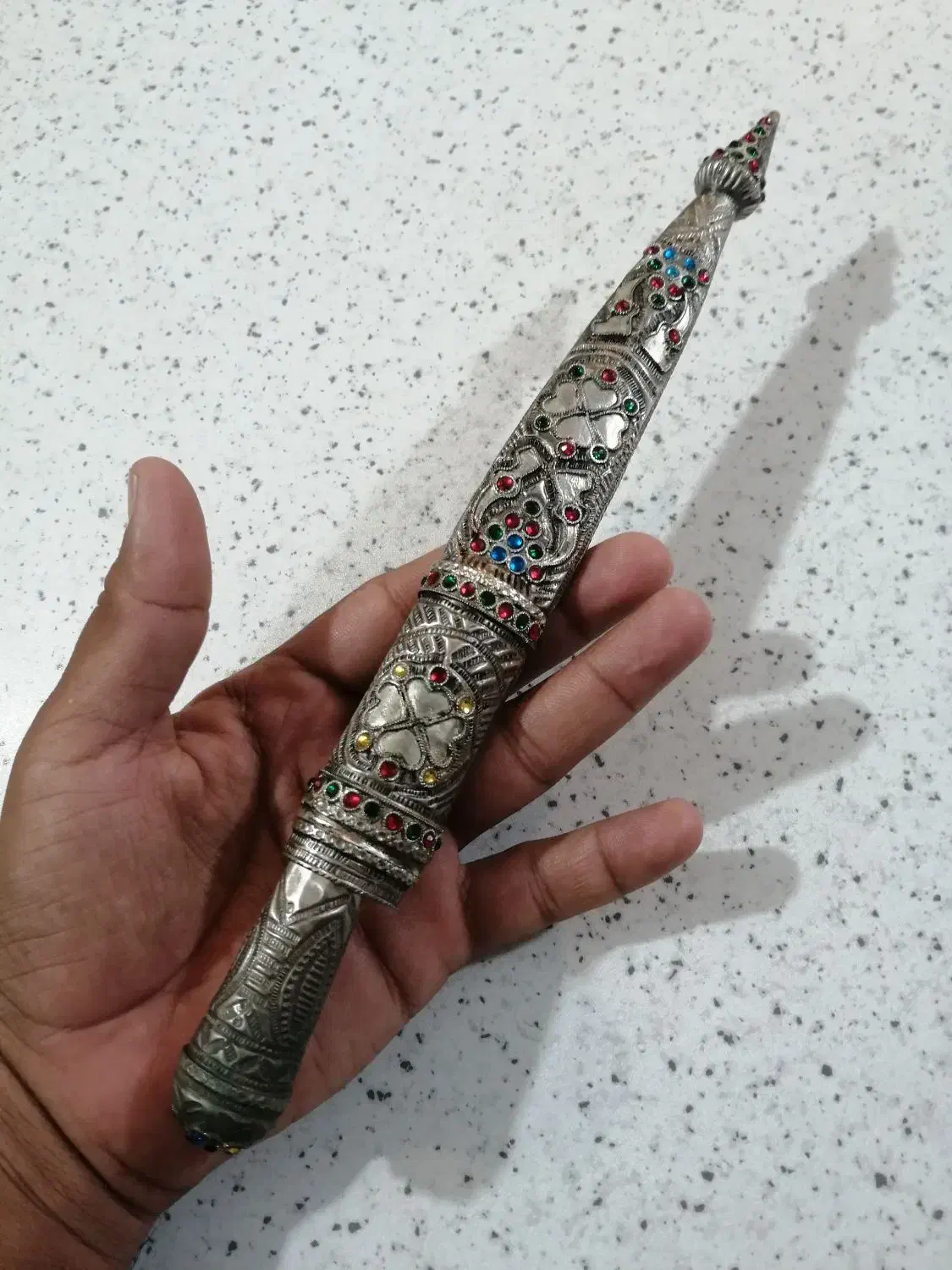 خنجر نقره چاقو|کلکسیون اشیاء عتیقه|قم, شهر قائم|دیوار