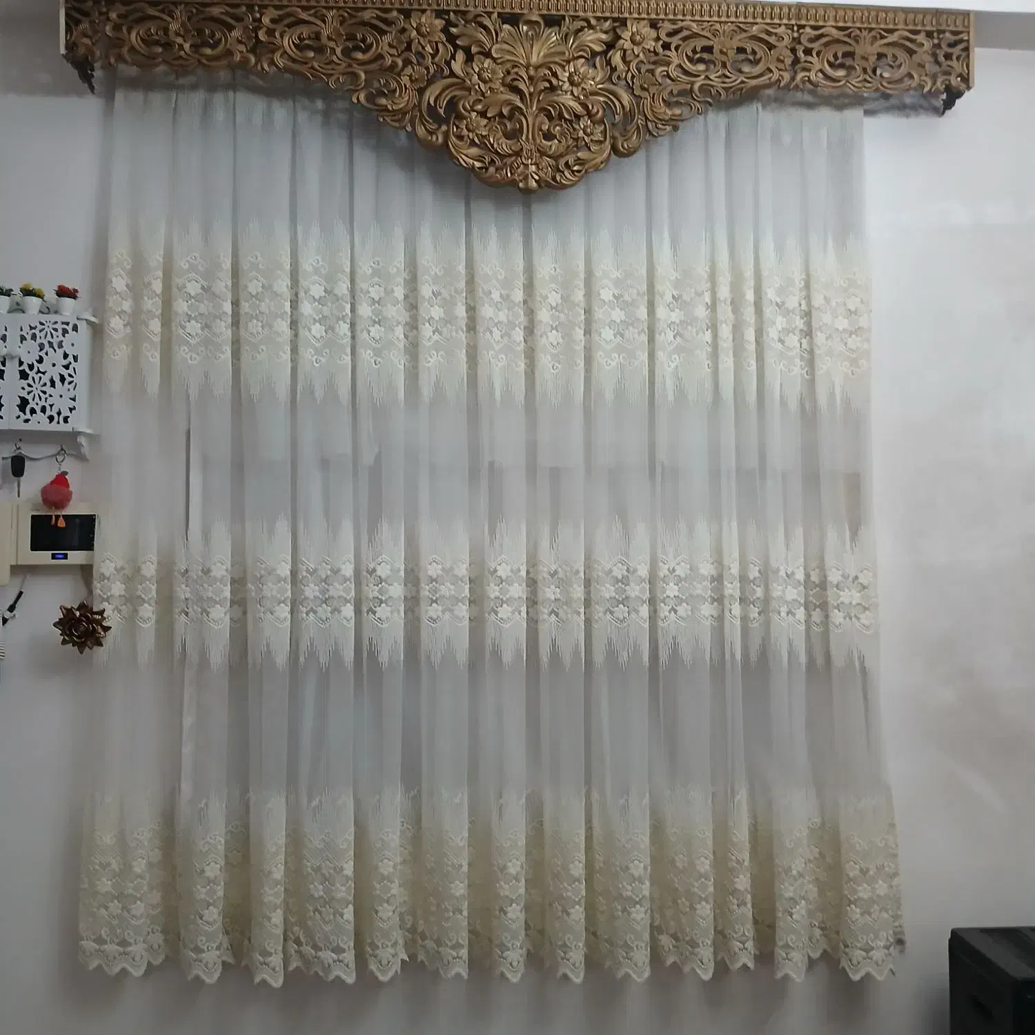 پرده همراه کتیبه|پرده، رانر، رومیزی|سیاهکل, |دیوار