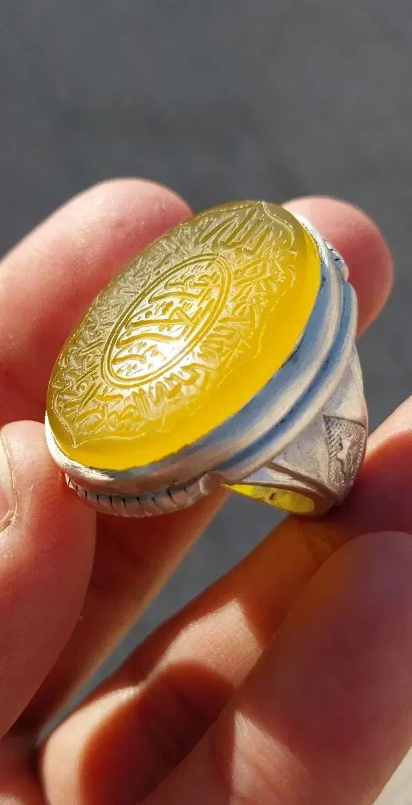 انگشتر نقره شرف شمس و حکاکی سوره اخلاص ۲۳ گرم|جواهرات|بندرعباس, |دیوار