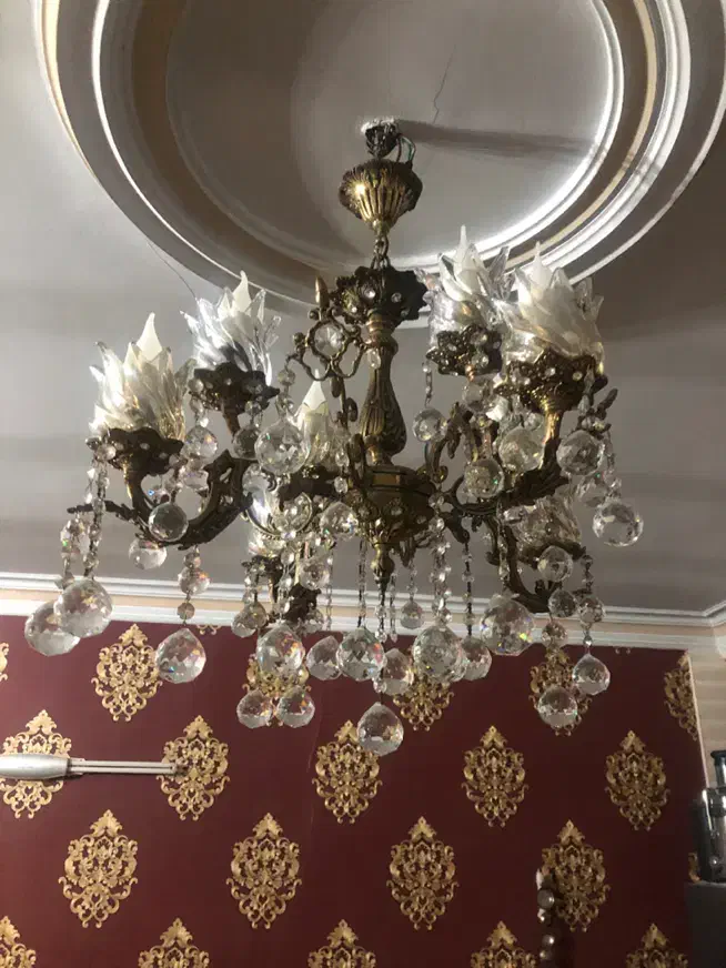 لوستر برنز سالم و در حد.2عدد|لوستر و چراغ آویز|شهریار, شهرک وائین|دیوار